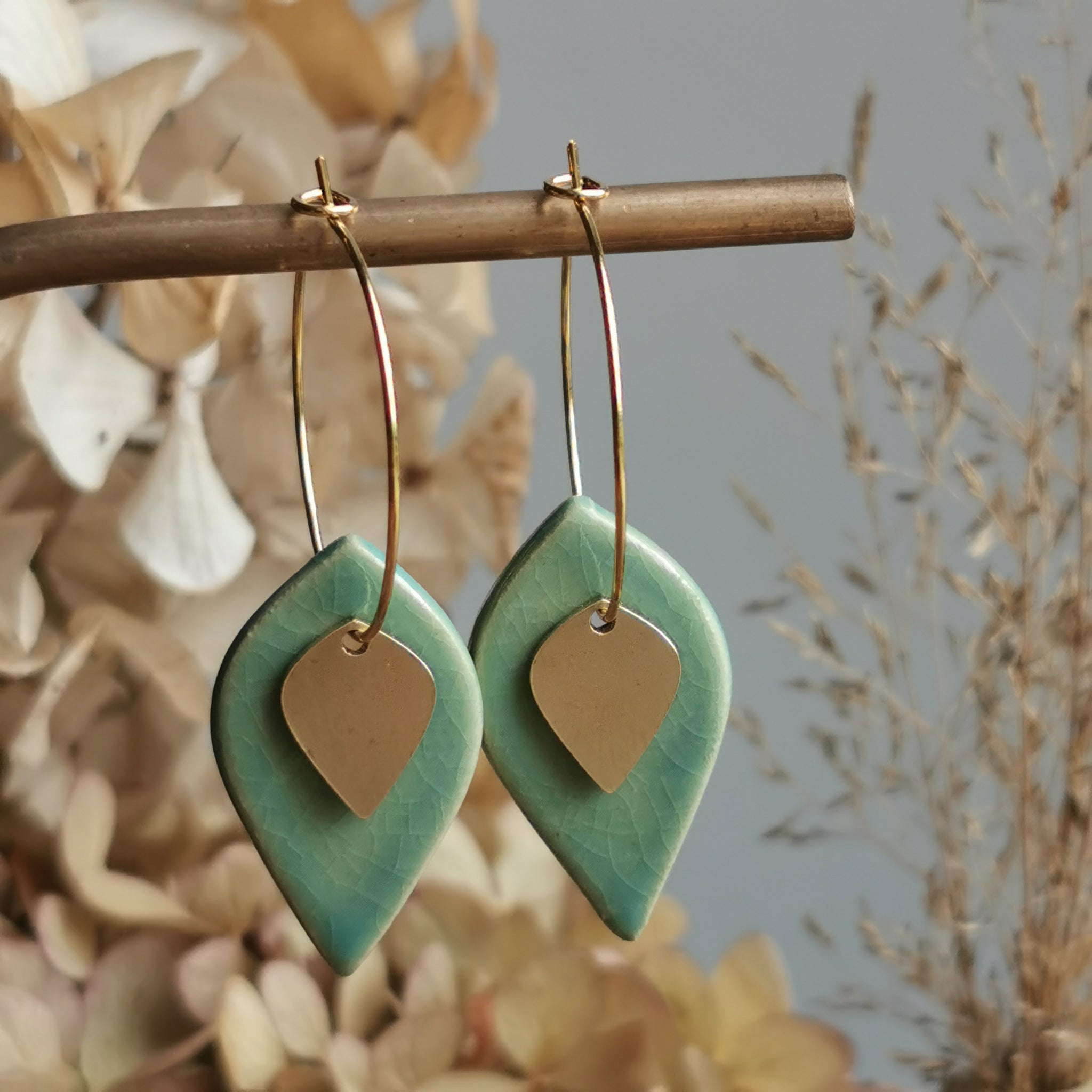 Boucles d'oreilles Eucalytus