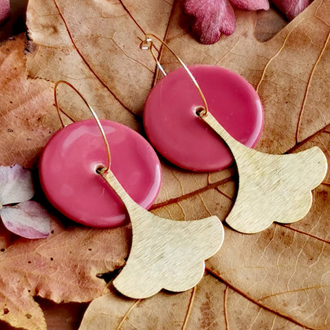 Boucles d'oreilles Pivoine