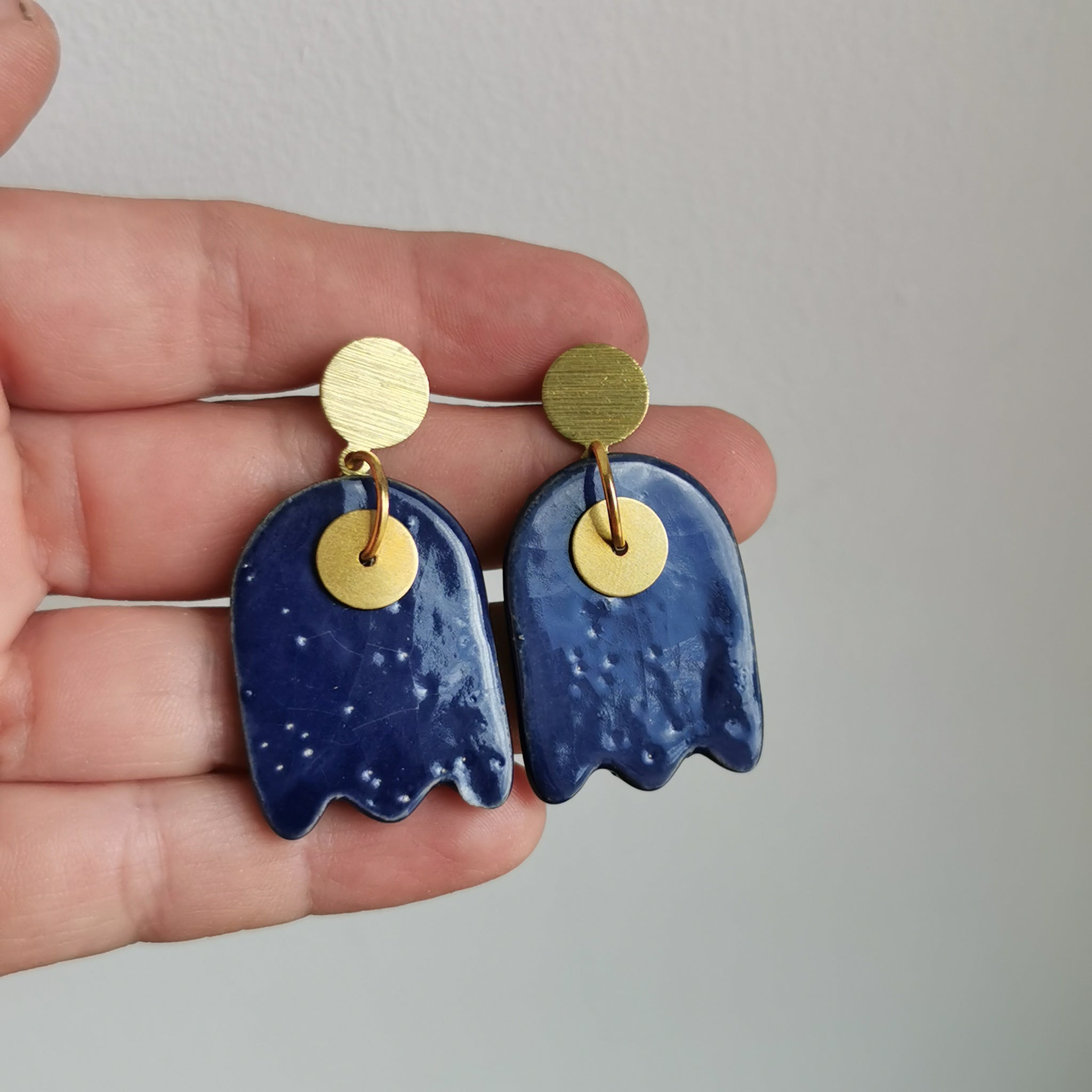 fin de série - Boucles d'oreilles bleues