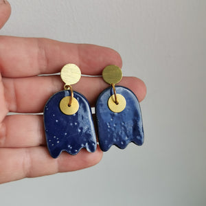 fin de série - Boucles d'oreilles bleues