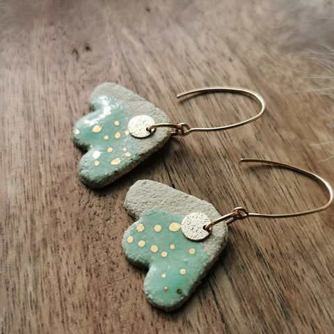 fin de série - Boucles d'oreilles en grès