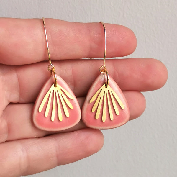 Boucles d'oreilles pétales roses