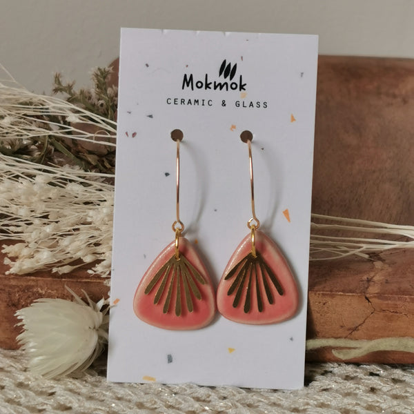 Boucles d'oreilles pétales roses