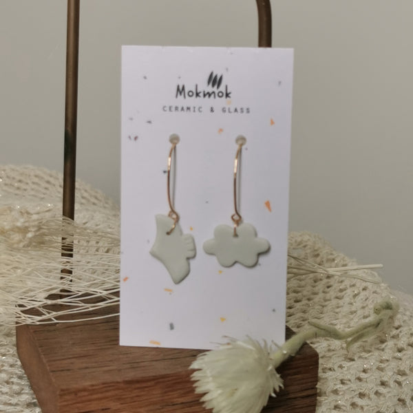 Boucles d'oreilles oiseau et nuage