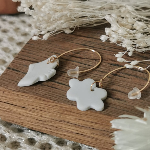 Boucles d'oreilles oiseau et nuage