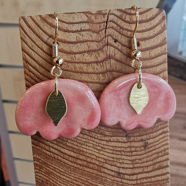 Boucles d'oreilles papillons roses