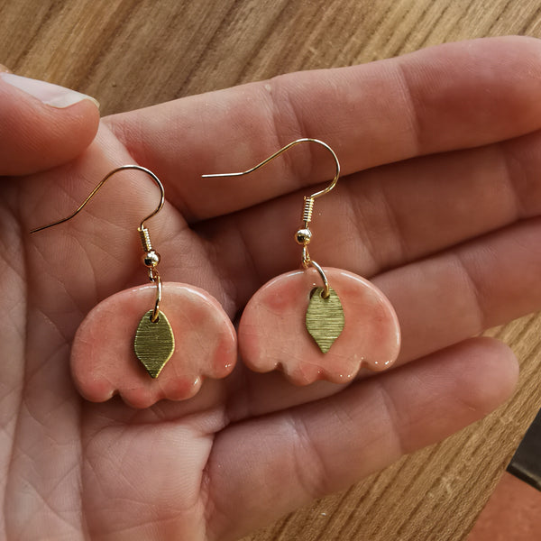 Boucles d'oreilles papillons roses