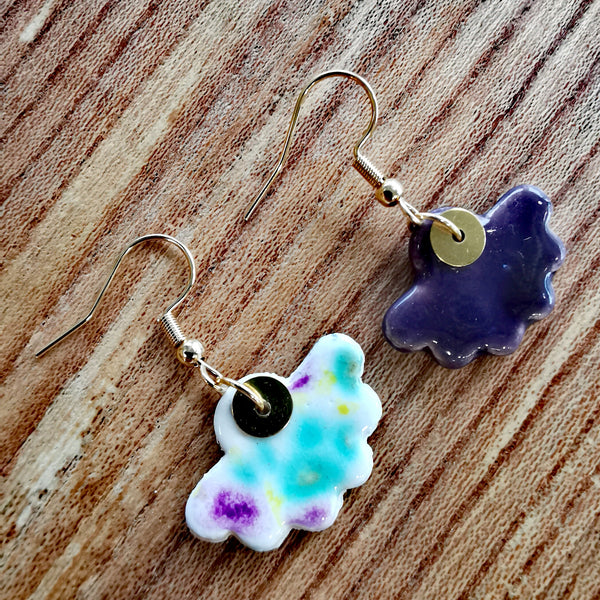 Boucles d'oreilles papillons dépareillés