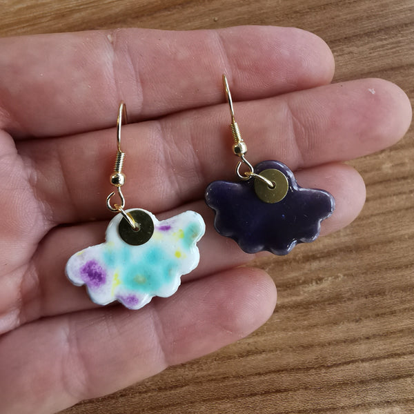 Boucles d'oreilles papillons dépareillés