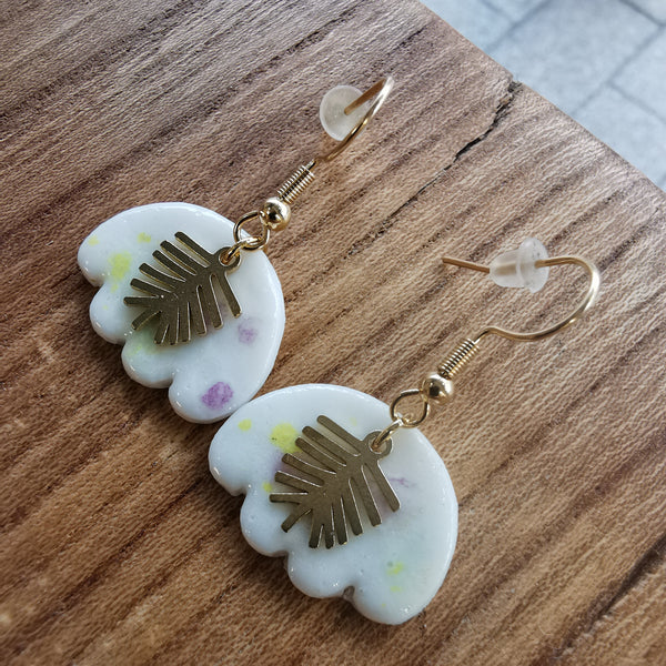 Boucles d'oreilles papillons multicolores