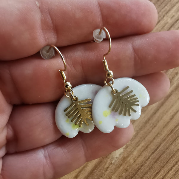 Boucles d'oreilles papillons multicolores