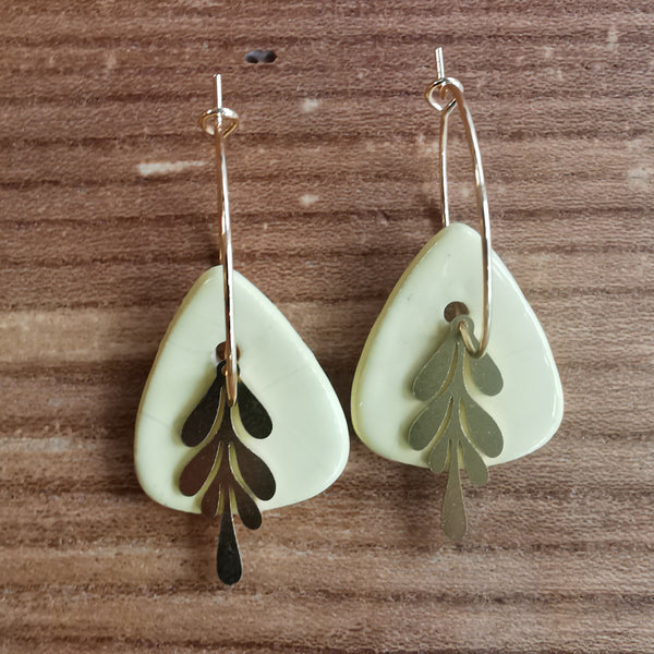 Boucles d'oreilles pétales jaunes