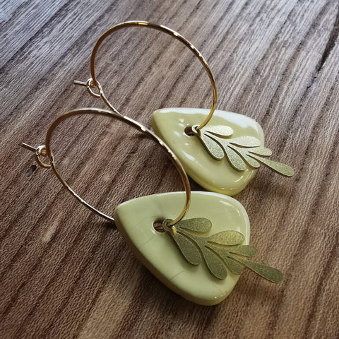 Boucles d'oreilles pétales jaunes