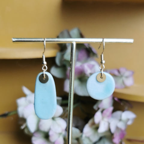 Boucles dépareillées - céladon