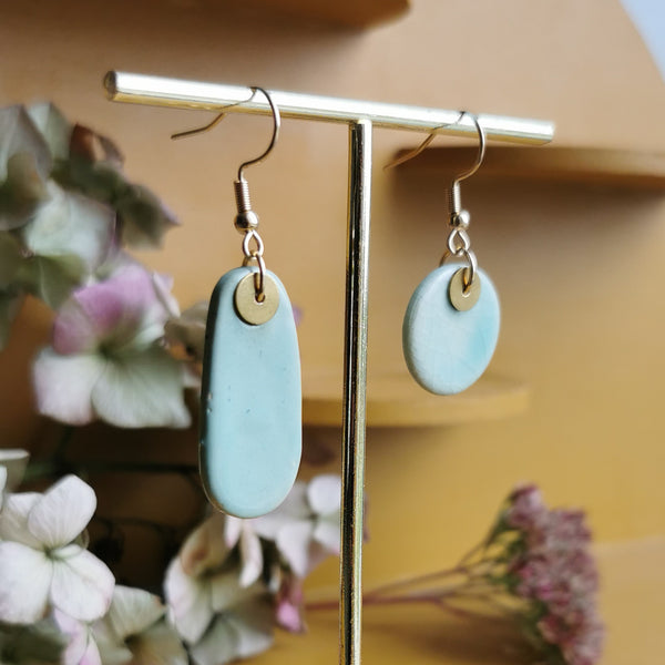 Boucles dépareillées - céladon