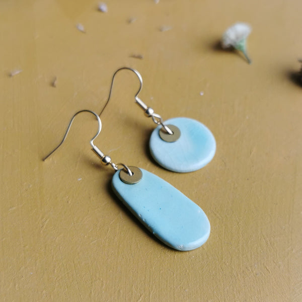 Boucles dépareillées - céladon